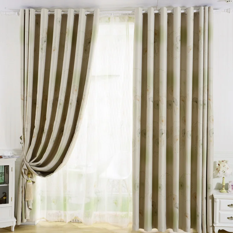 Rustic Clover Dandelion Design Curtains for Living Room, Bedroom Blackout Curtains, Window Treatment Drapes, Home Decor