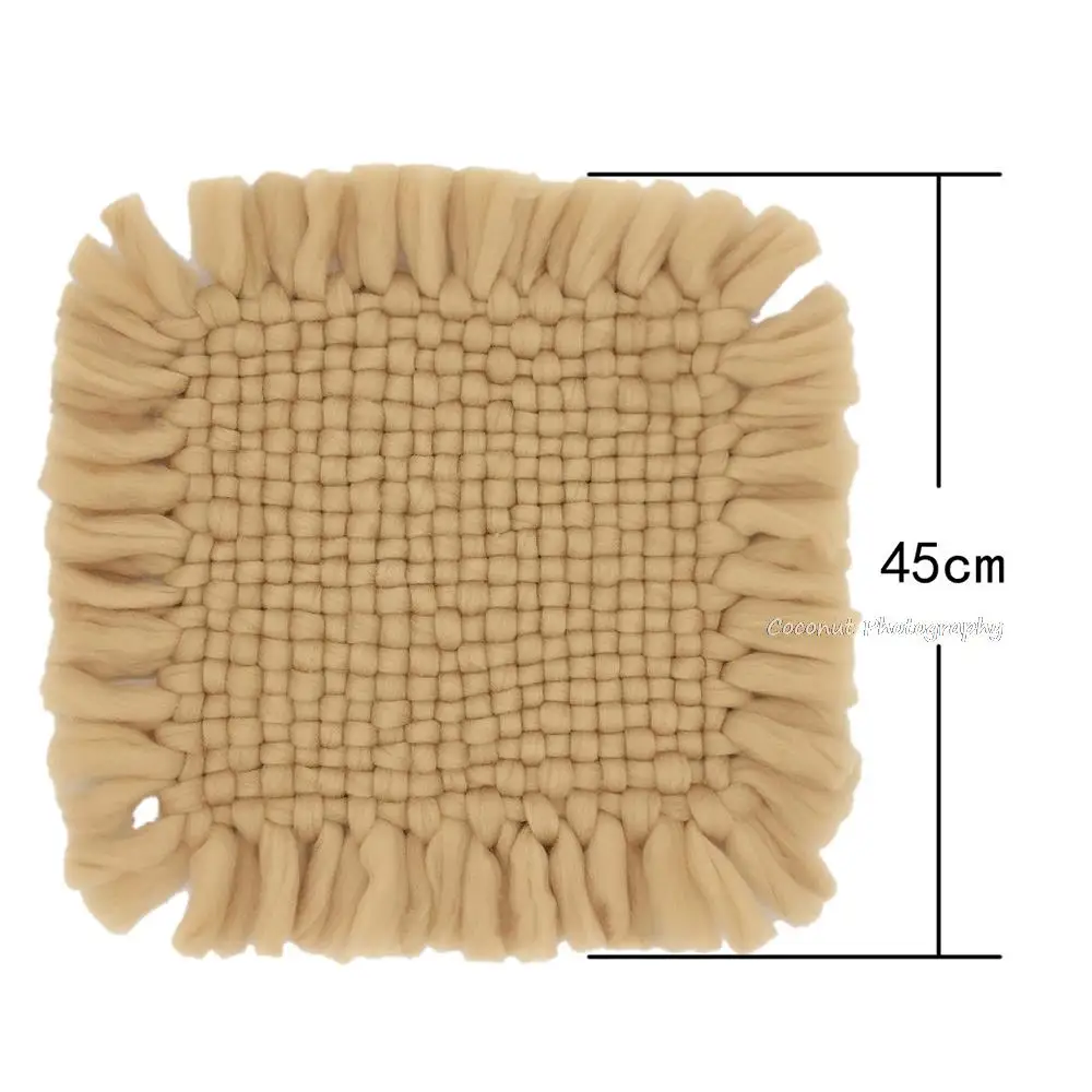 Coconut Newborn Photography Props Baby Photo Shoot Filler Flokati Fotografia Photoshoot Accessories 45*45cm CottonFiberBlanket