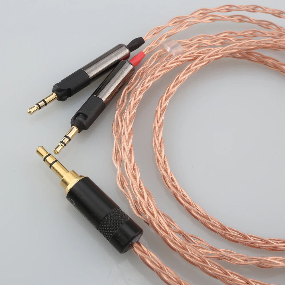 HIFI DIY 7n однокристальные медные наушники, обновленный Сменный кабель для наушников ATH-R70X R70X