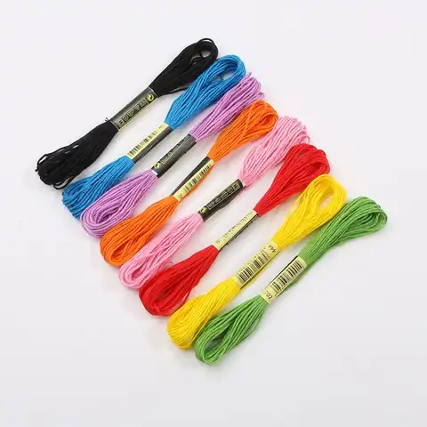 5/10/20/50pcs / bag per small bar 7.5m high quality hot sale Color cross stitch thread DIY clothing sewing supplies and fabrics