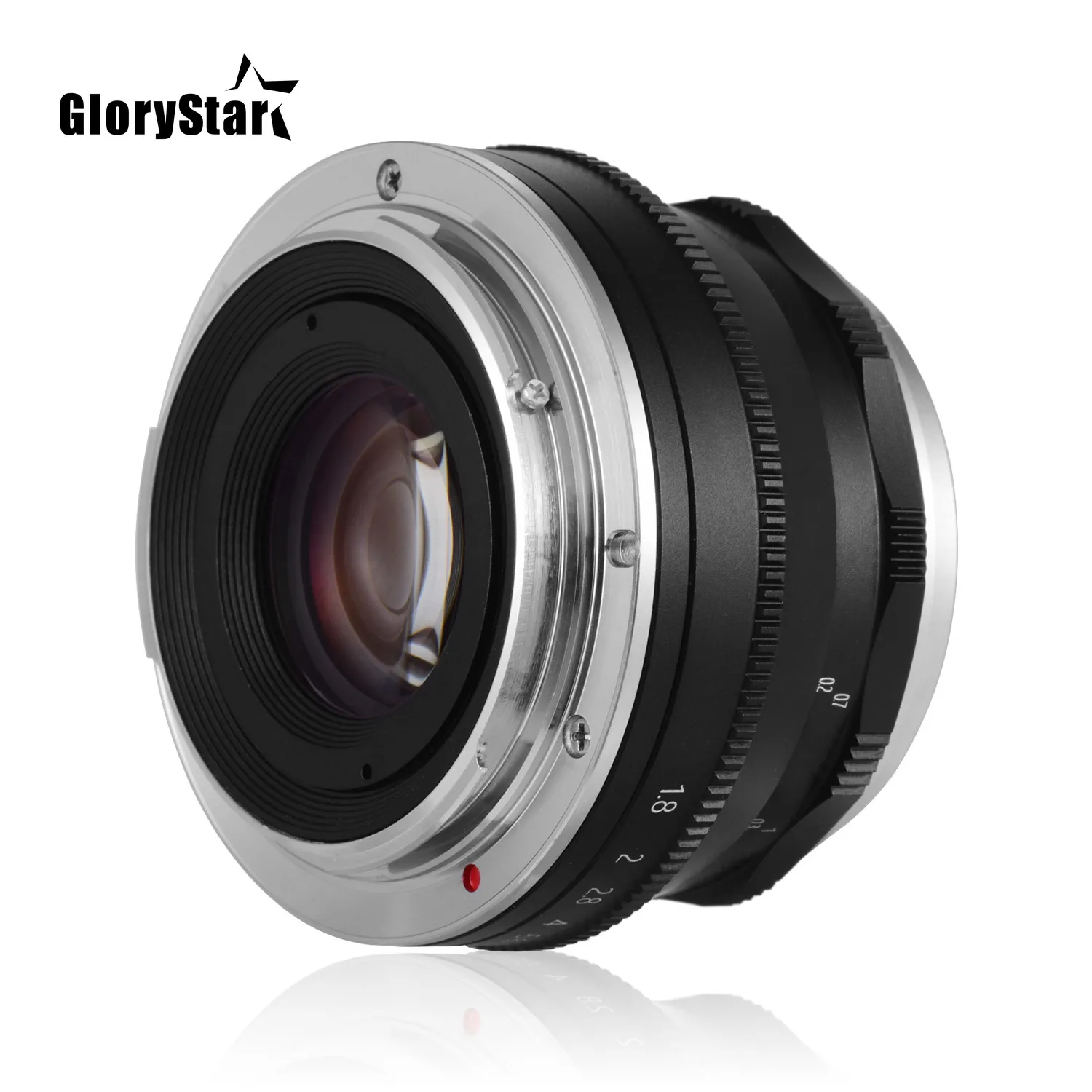 GloryStar 25mm F1.8 Prime Lens Manual Focus for Canon EF-M Mount EOS M M1 M2 M3 M5 M50 M6 M10 M100 Mirrorless Camera