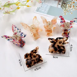 Fashion Hair Clips for Girls Hair Claw Elegant Colorful Butterfly Shape Acetate Hair Clip Women Crab Hair Clip Hair Accessories