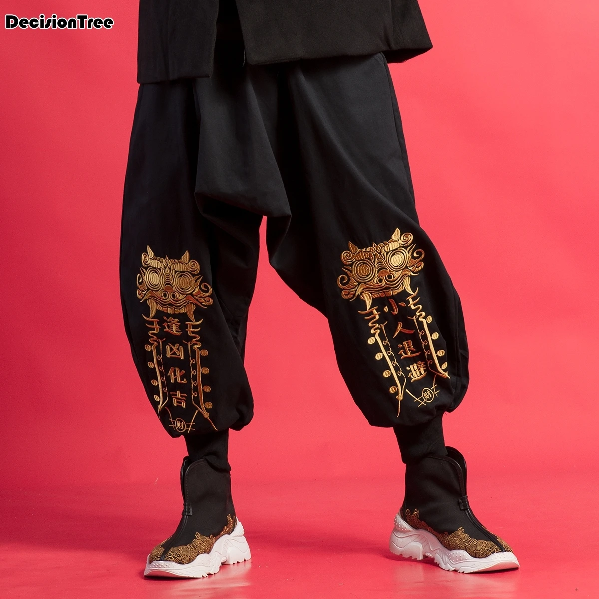 2023 shaolin monk kung fu martial arts pants wushu bloomers buddha buddhist zen lay meditation trousers kung fu running pants