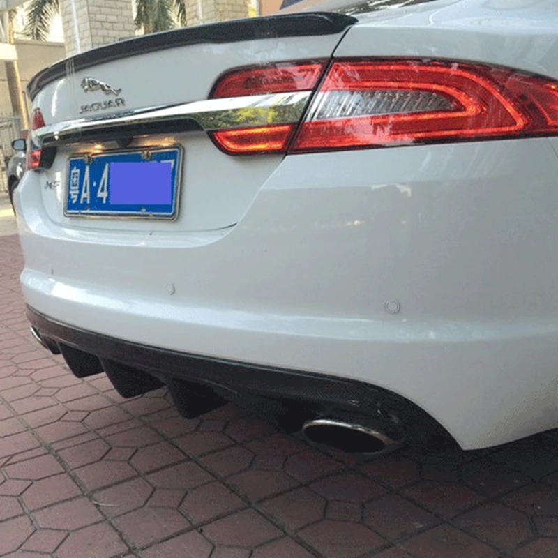 For Jaguar XF 2012.2013.2014.2015 Carbon Fiber Rear Lip Spoiler High Quality Auto Bumper Diffuser Car Modification