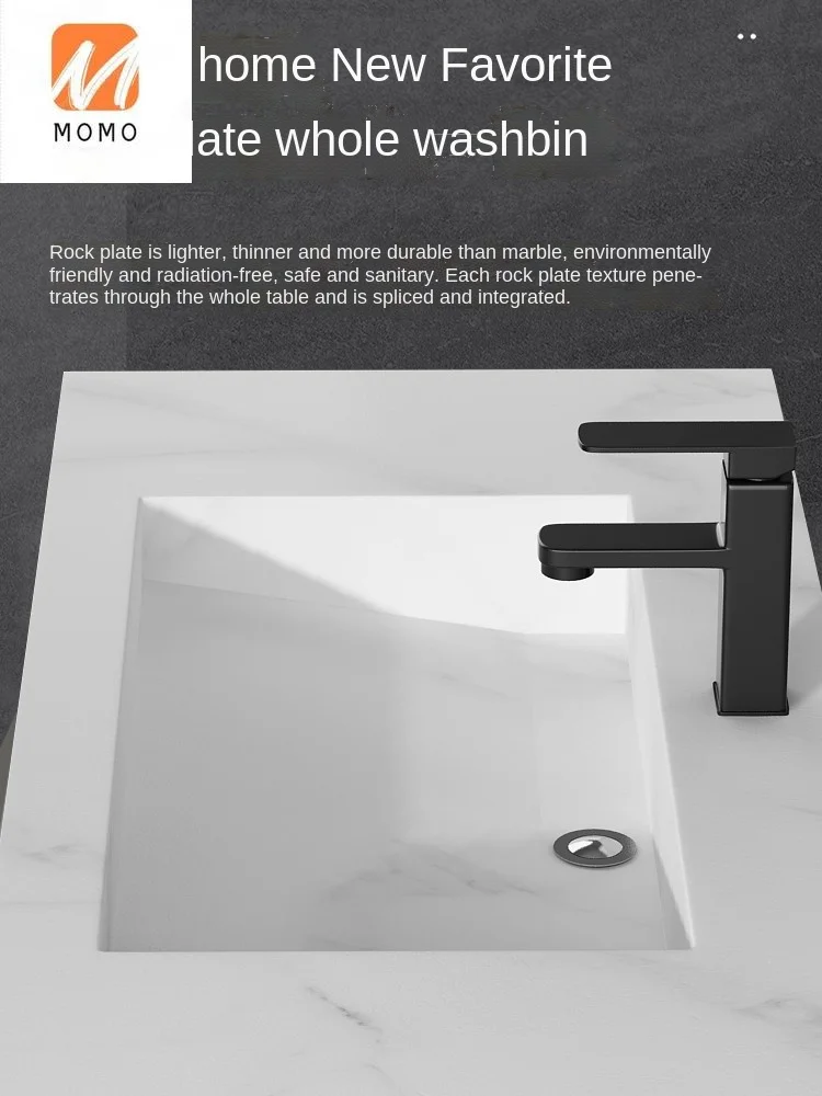 Light Luxury Bathroom Bathroom Cabinet Combination Bathroom Sink Toilet Wash Washstand Stone Plate Whole Washbin Japanese