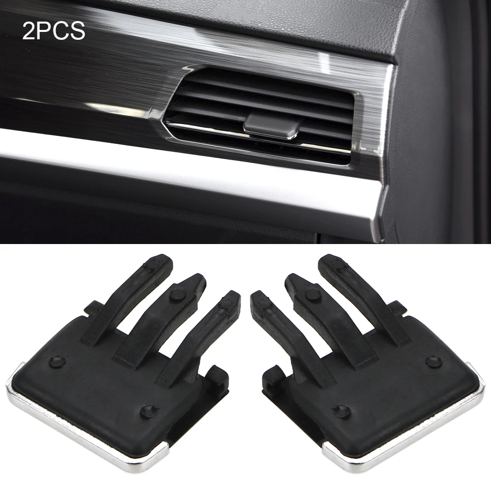 For Toyota Corolla Slice Clip Air Vent Louvre Blade Black 1Pair Car Air Conditioning Leaf Adjust Clips Universal