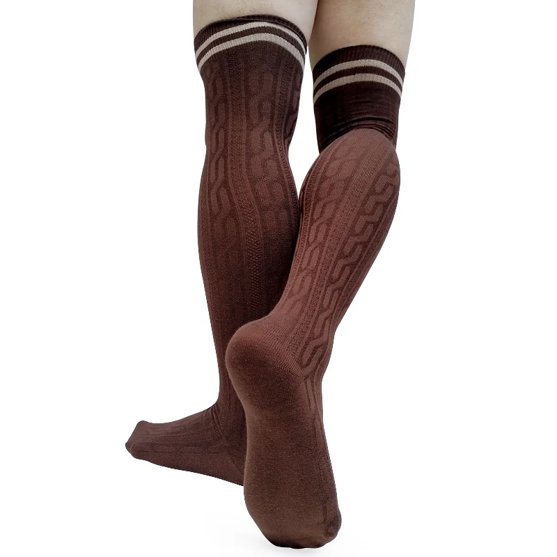 Over Knee Fashion Men Thick Socks Thermal Knitted Long socks for Mens Sexy Dress suit Business Warm Socks Stocking