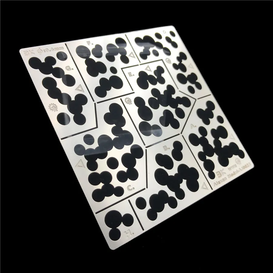 1/35 1/32 Scale WWII German Armour Ambush Wave Point Camouflage Leakage Spray Stenciling Template Hobby Model Tools