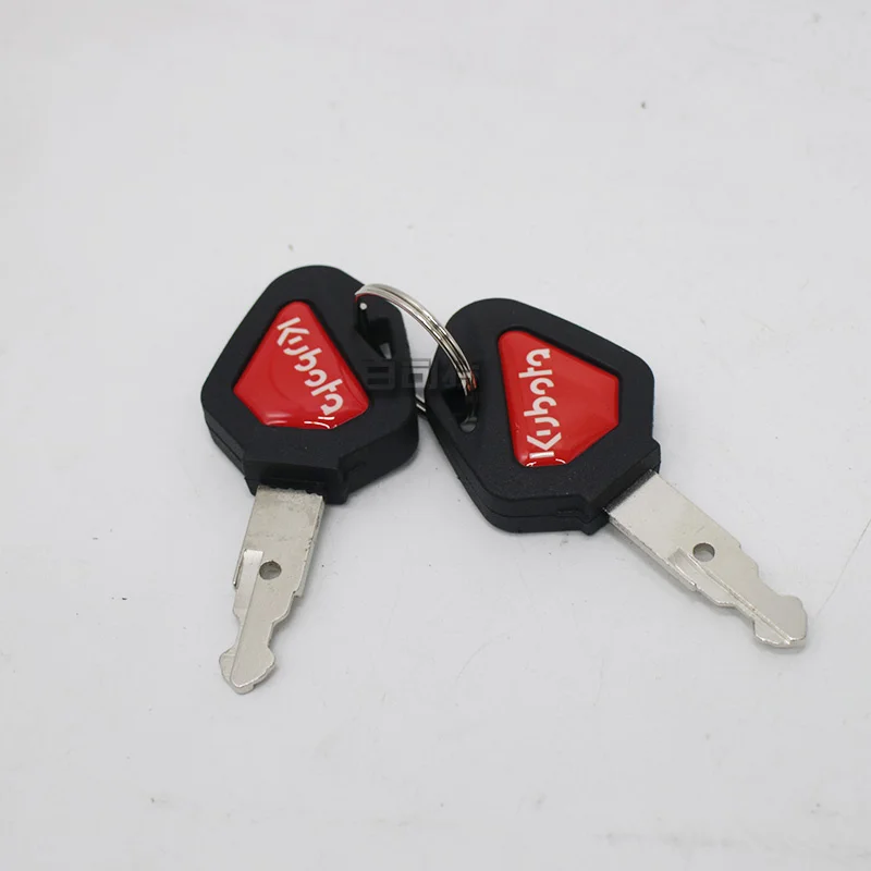 For Kubota U15 30 KX155 161 163 Ignition Key Chipless Starter Key Excavator Parts