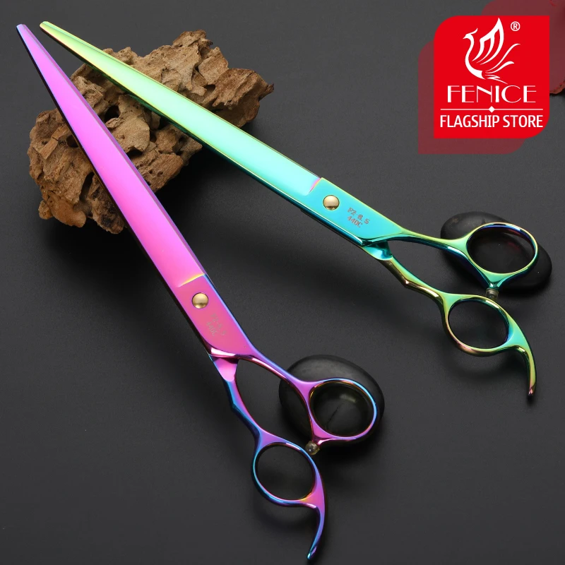 Imagem -03 - Fenice 8.5 Polegada Profissional Tesoura para Animais de Estimação Cão Grooming Gato Aparar Tesoura Reta Grooming Shears Makas Tesora Pet