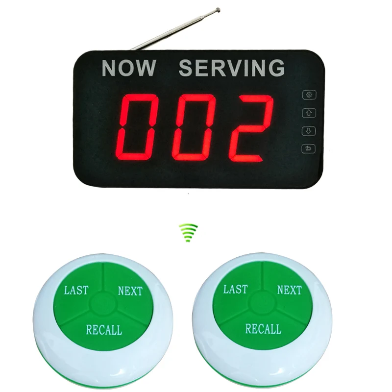 Electronic Queue Manage System Wireless Queue Call System with Queue Management System Led Display and LAST NEXT RECALL button