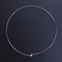 1PC 304 Stainless Steel Collar Choker Necklace  Round With Removable Ball End Cap Handmade DIY Jewelry 45cm long