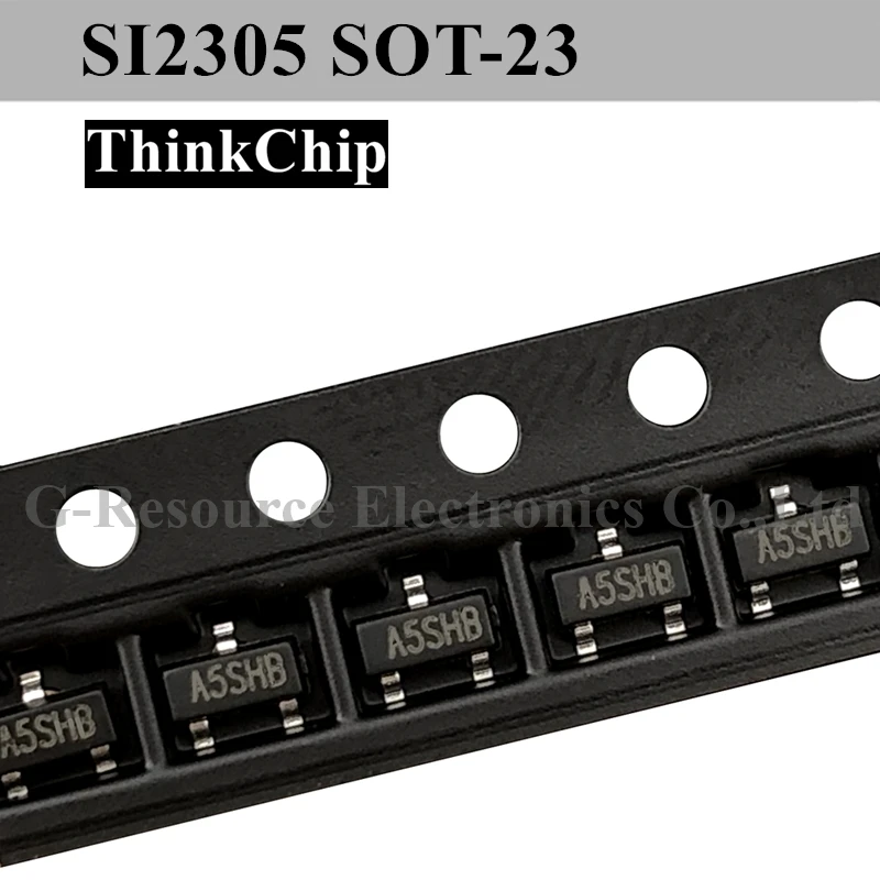 (100 stücke) SI2305 SOT-23 2305 2,8 A SMD MOS FET Transistor P-Kanal Bereich Wirkung Transistor (Kennzeichnung A5SHB)