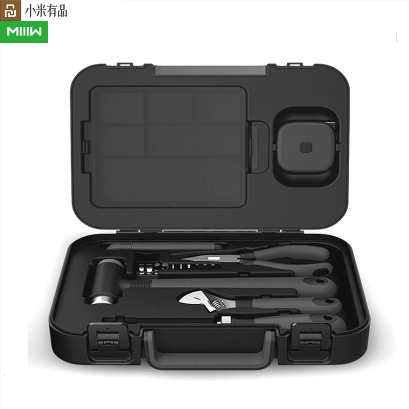 Xiaomi MIIIW 16Pcs Kit di attrezzi fai da te Toolbox strumento manuale generale per uso domestico con cacciavite chiave a martello pinza a nastro strumenti di riparazione del coltello