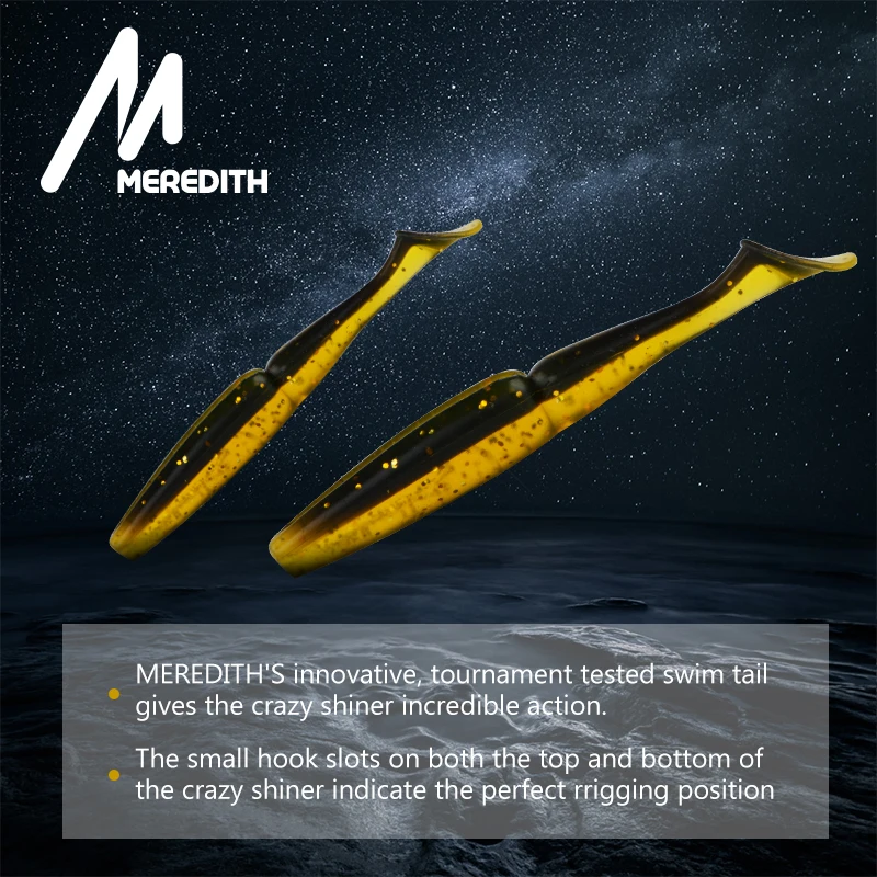MEREDITH Fishing Lure Soft Swimbait Crazy Shiner 70mm 90mm 110mm 130mm Soft Lure Shad pike Zander Perch Troute Pesca Acesorios 3