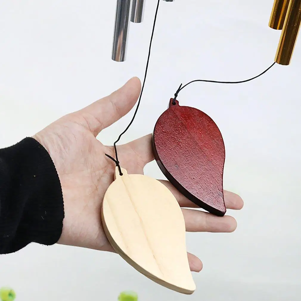 الرياح الدقات في الهواء الطلق 30 بوصة 6 أنابيب الألومنيوم غير القابل للصدأ خشبية جرس الرياح الرومانسية التذكارية Windchimes للمنزل حديقة الفناء