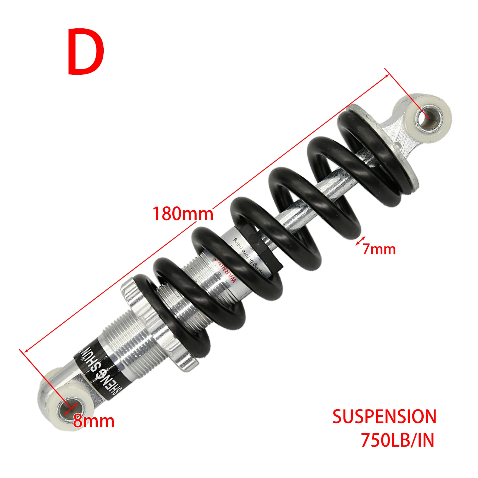 100MM 125MM 150MM 180MM 190MM 200MM rear suspension shock for 47cc 49CC super Minimoto ATV electric scooter mini Pocket Bike