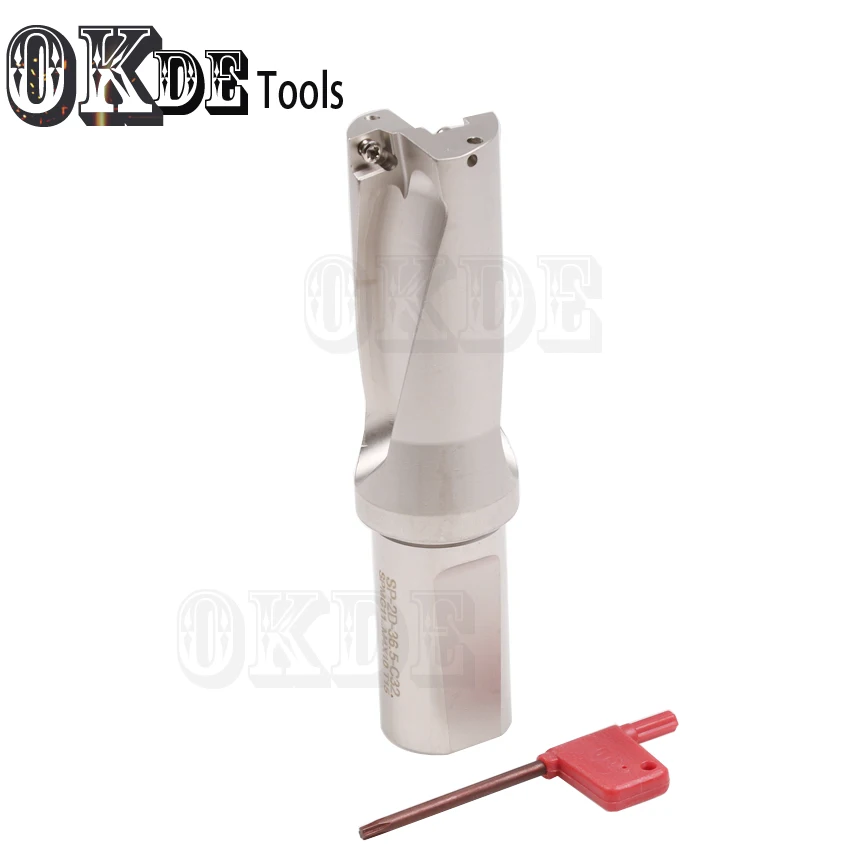 Taladros indexables de alta calidad, 2D, ZD02, doble 13mm a 40mm de potencia, SPMG, agujero en U, refrigerante triangular, SPMG050204