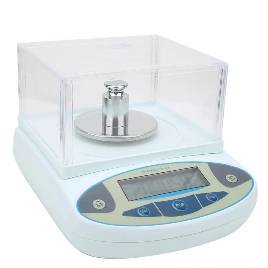 

110-240V 1000g 0.01g Digital Lab Analytical High Accuarcy Balance Scale with Weight Peeling Weight Self Correcting Memory