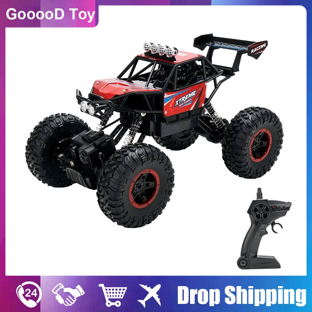 JJRC Q112 1/14 Rc Car 4Wd 2.4G Radio Controlled Car Alloy High-Speed Electric Climbing Car Off-Road Vehicle with Cool Light Toy