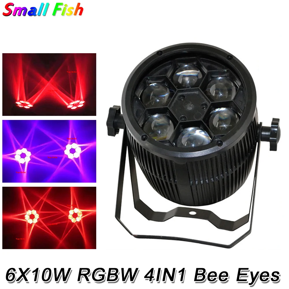 yuer led bee eyes beam par light stage dj disco party club bar iluminacao laser effect 4in 6x10w rgbw hot sales 01