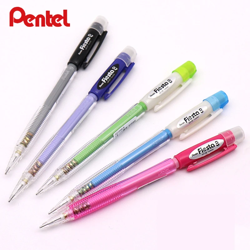 Pentel Ax105 Top Press 0.5mm 0.7mm Mechanical Pencil for School and Office Stationery Colorful