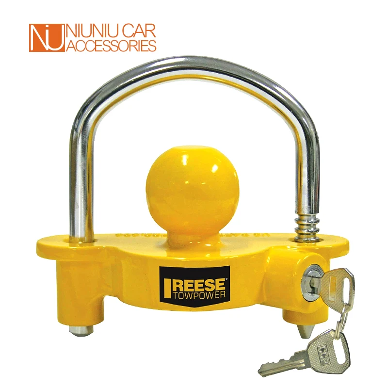Universal Hitch Tow Ball with Adjustable Safety Antitheft Lock Heavy-Duty Steel Trailer Coupler for Secure Storage And Travel