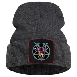 Men'S Hat Satan Adversary Fallen Angels 3D Winter Bonnets For Women Hats Kpop Streetwear Hip Hop Balaclava Knitted Beanie Cap