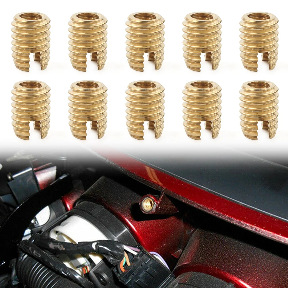 Analyste de boulons de réparation d'inserts filetés en laiton, carénage de chauve-souris de moto, Harley Davidson, Touring FLbirthFLHX, 10 pièces