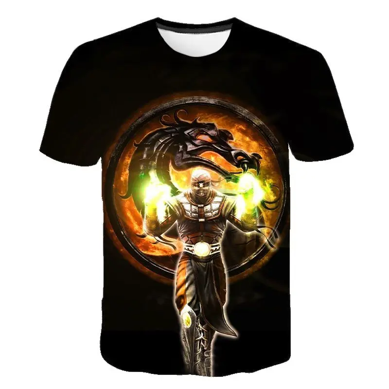 Sweatshirts Summer 3D Printed Mortal Kombat T-Shirt Camisas Streetwear Men Women Boy Girl Child Kids Casual Short Sleeve Top Tee