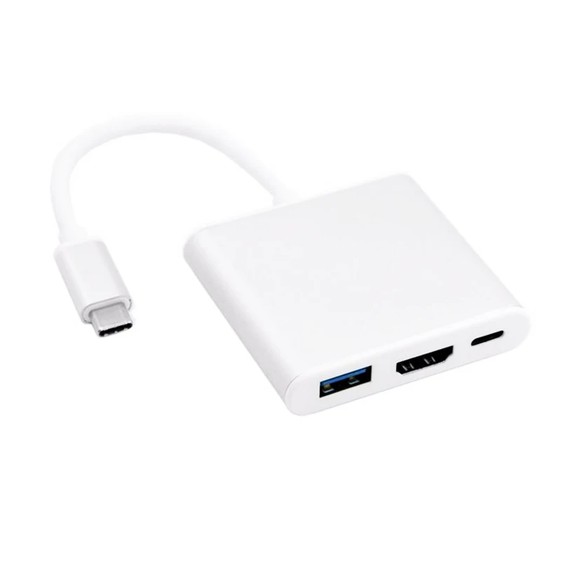 4K USB-C 3.1 konwerter Hub USB typ C na USB 3.0/HDMI kompatybilny cyfrowy Adapter AV Multiport dla komputerów Macbook laptopy HDTV