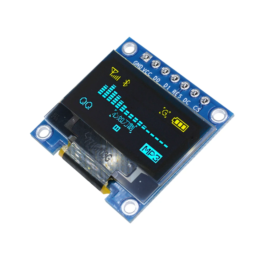 0,96 Inch OLED Modul 7 PIN 128*64 12864 3V-5V 0.96 "SPI Serielle 128X64 OLED LCD LED Display Modul gelb blau für Arduino