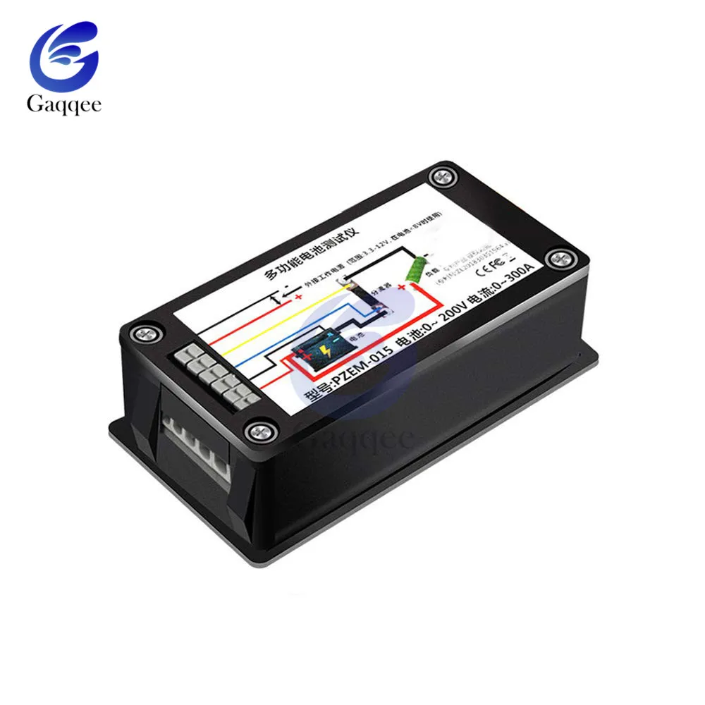 PZEM015 0-200V Car Battery Discharge Indicator Capacity Tester Power Energy Impedance Resistance Voltmeter 0-50A/100A /200A/300A