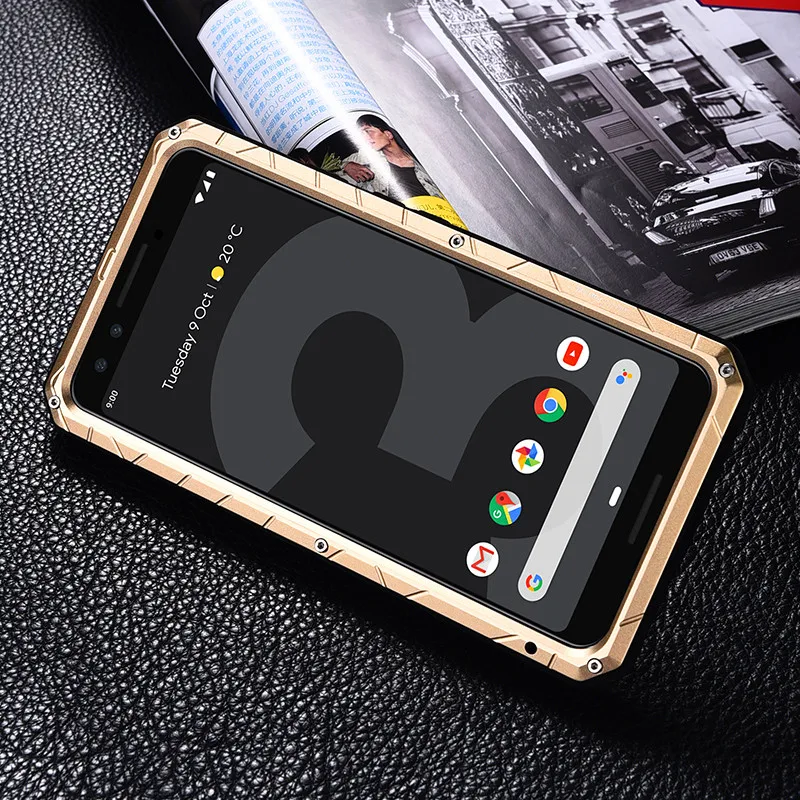 Imagem -02 - Capa de Metal para Google Pixel 3xl Capa à Prova de Choque 360 Armadura Protetora de Corpo Inteiro para Google Pixel Pixel3xl