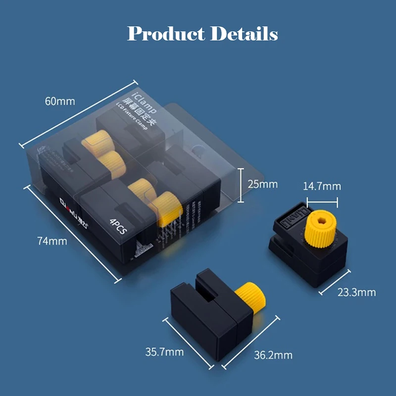 Qianli 4 Stks/partij Iclamp 2.0 Generatie Telefoon Lcd Screen Fix Verstelbare Bevestiging Klem Tool Voor Iphone Ipad Screen Reparatie Armatuur