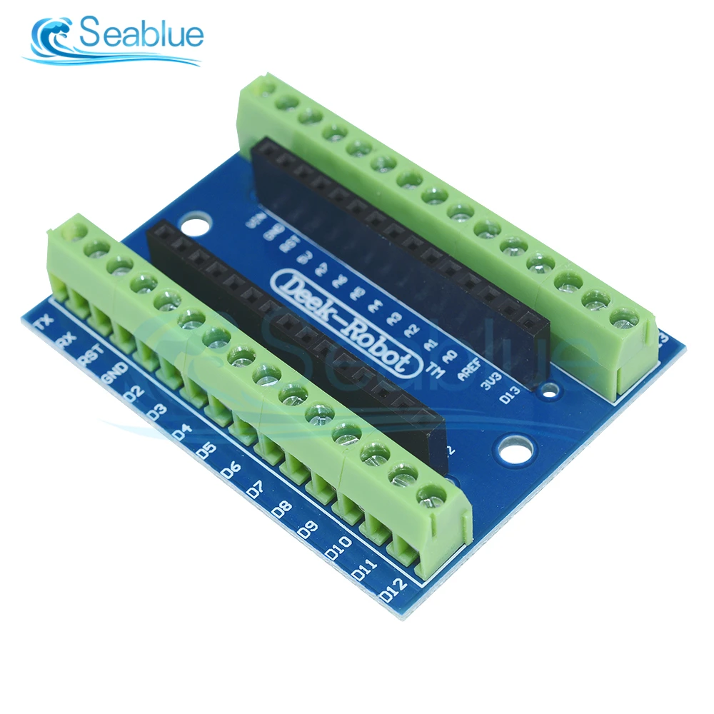 1Pcs NANO V3.0 3.0 Controller Terminal Adapter Expansion Board NANO IO Shield Simple Extension Plate For Arduino AVR ATMEGA328P