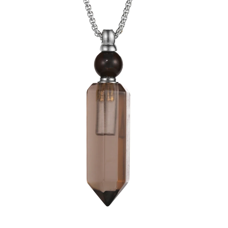 

SHINYGEM Gold-Plated Chain Quartz Crystal Glass Necklace Hexagonal Column Temperament Goddess Accessories Fashion Charm Pendant