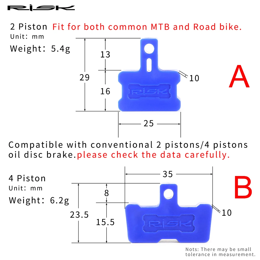 RISK RL233 Bike Hydraulic Disc Brake Bleed Spacer Piston Retainer Brake Caliper Pad Spacer Washer Instert Tool Spreader