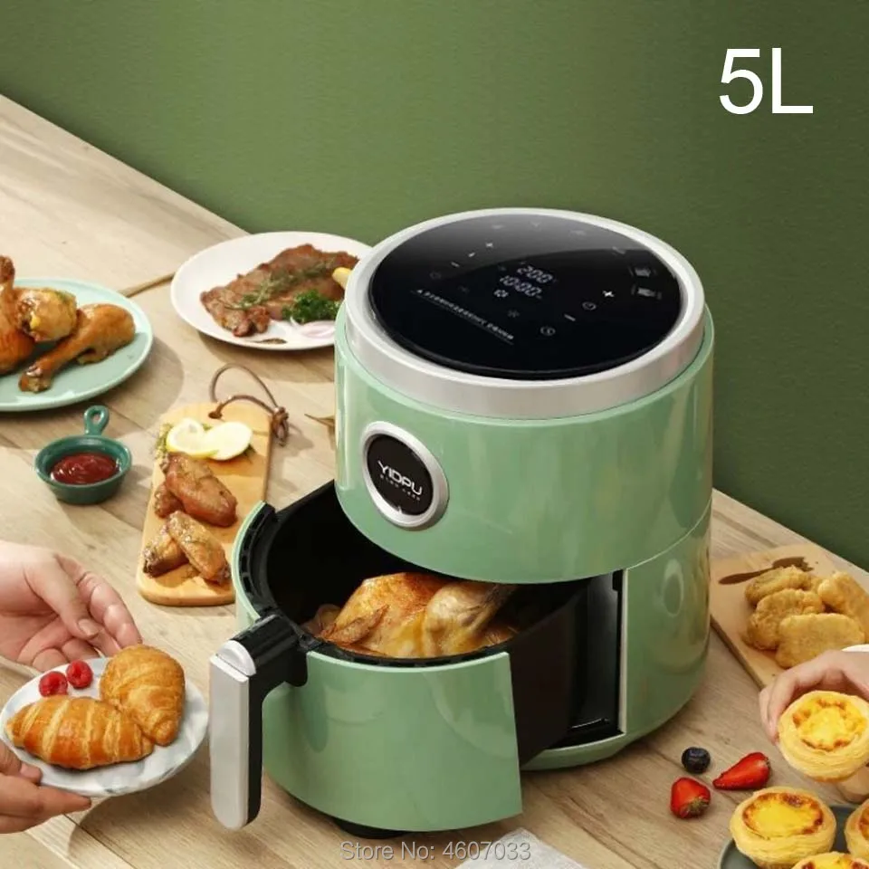 5L large capacity Oil-free air fryer Intelligent Automatic Electric potato chipper household multi-functional Oven no smoke Oil