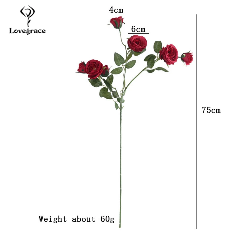 Lovegrace DIY Bouquet Künstliche Blume 7 Köpfe Seide Rose Blume Anordnung Braut Prom Party Hochzeit Liefert Hochzeit Decor