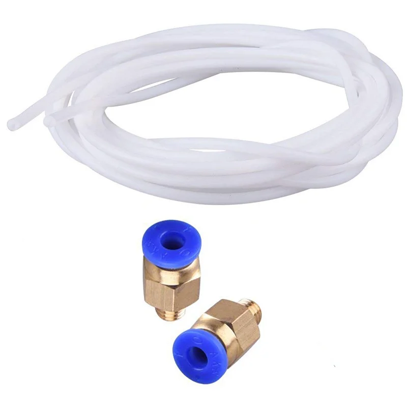 Conectores de tubulação de tubo de 1m ptfe impressoras 3d peças j-head hotend para v5 v6 1.75mm 3.0mm filamento longa extrusora parte venda quente