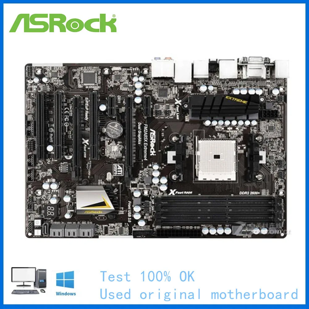 

For ASRock FM2A85X Extreme 4 Computer USB3.0 SATA III Motherboard FM2 APU CPU DDR3 For AMD A85M A85 Desktop Mainboard Used