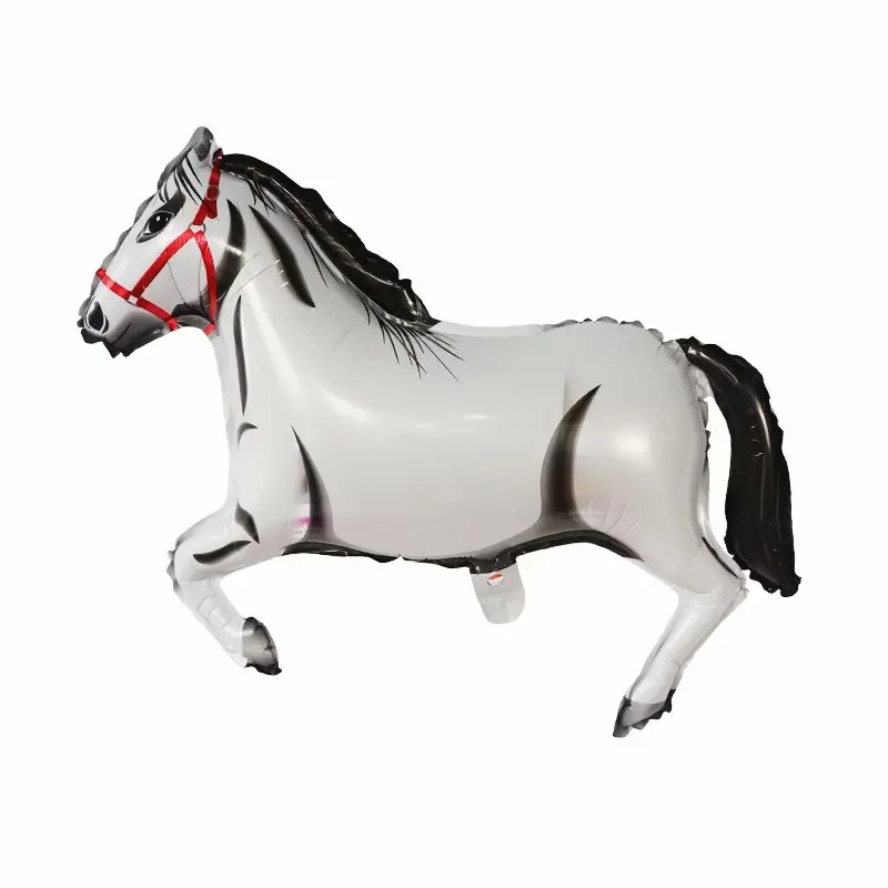 Large Horse Foil Balloons Happy Birthday Party Supplies Mylar Balloon Kids Classic Toys Animal Balloon Farm Helium Air Globos