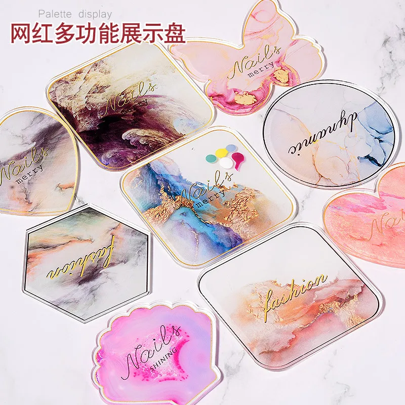 Japanese Style Nails Plate Nail Polish Gel Palette Nail Art Manicure Display Board Photo Props for Nail Decorations Shower Tools