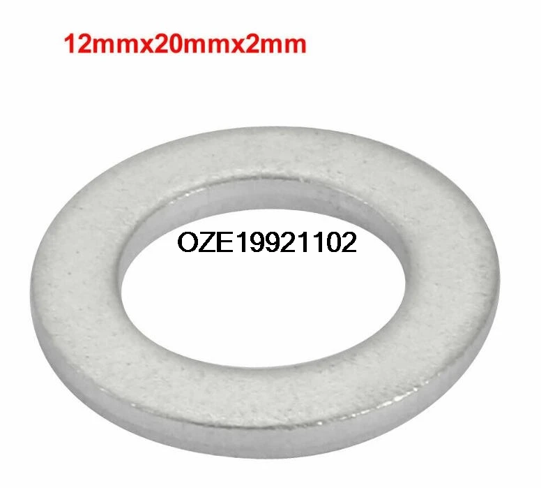50Pcs 12mm x 20mm x 2 millimetri di Alluminio Del Motociclo Ferramenteria E Attrezzi Tappo di Scarico Rondella
