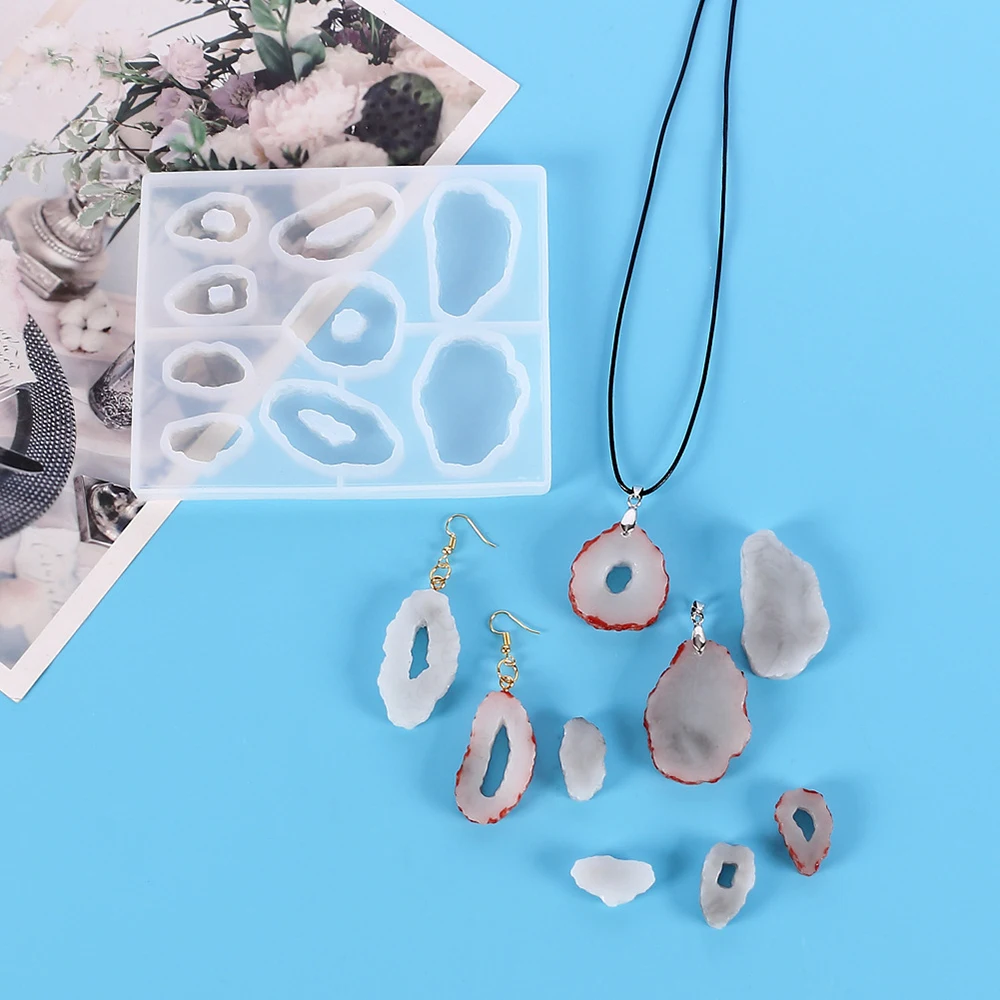 Irregular Stone Silicone Casting Resin Molds For DIY Resin Pendant Earring Jewelry Findings Tools Uv Epoxy Moulds Handmade Craft