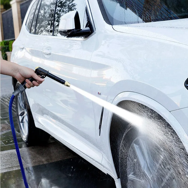 

Car Washing Water Gun High Pressure Grab Household Magic Device Telescopic Tap Water Washing Flower Pump Foam Brush Car Tools