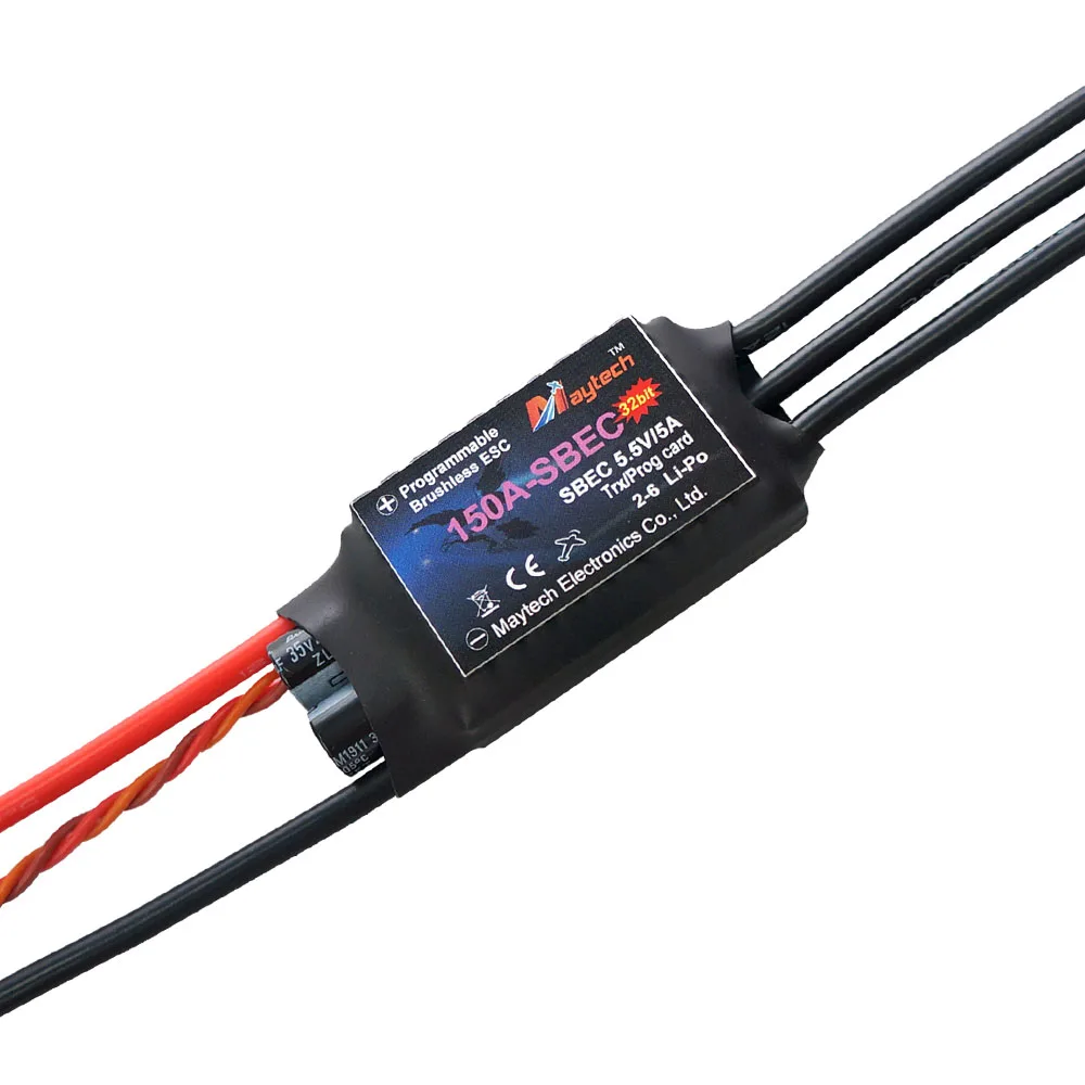 

Maytech Dc Motor Speed Controller 150A ESC For Rc Plane Rtf Model Airplane Engines Fixed Wing