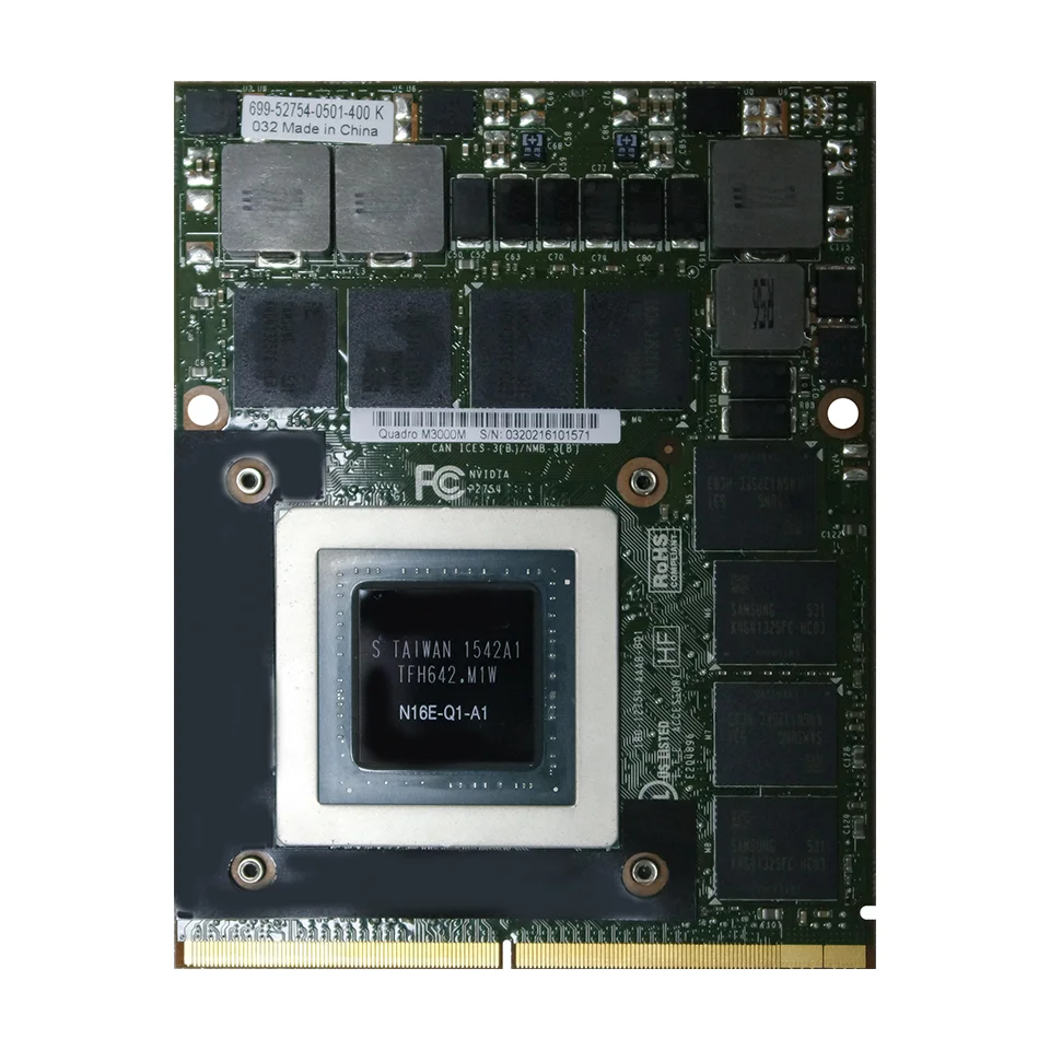 Imagem -02 - Quadro M3000m M3000 Gddr5 4gb Placa Gráfica de Vídeo N16e-q1-a1 com Suporte x para hp Zbook17 g3 Dell M7710 M7720 100 Teste Bem