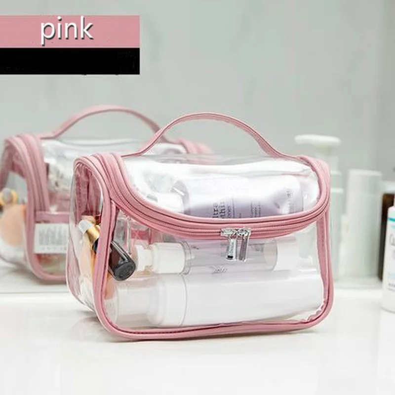 Transparent Bags Large Capacity Cosmetic Toiletries Organizer Storage Water-proof Simple Zipper Travel Portable Ulzzang Trendy